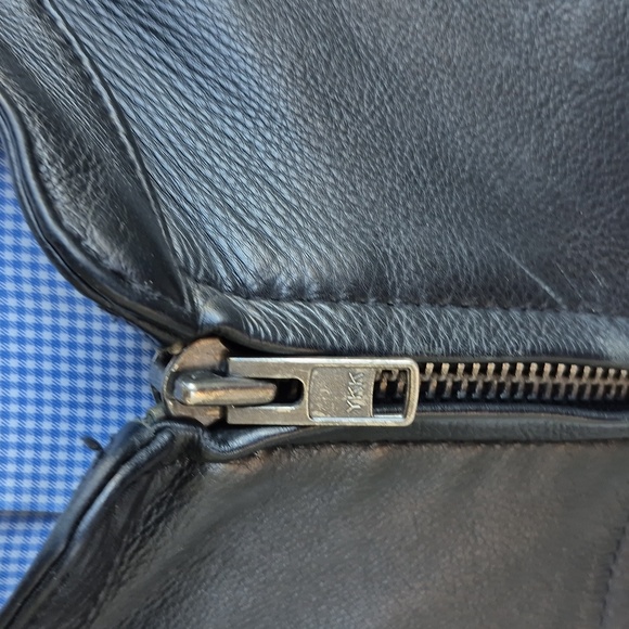 FIRST Classics Leather Gear Motorcycle Moto Black Mens 7XL Zip Jacket RARE SIZE - Picture 3 of 14